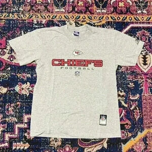 Vintage NFL Kansas City Chiefs T-Shirt Gray Mens Size Small